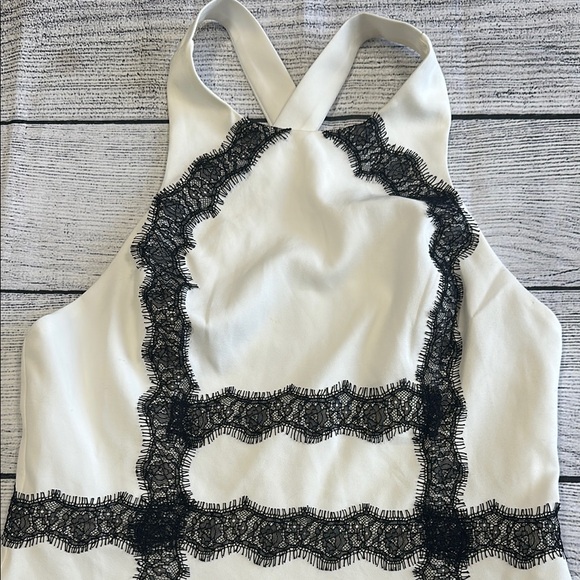 Revolve NBD Sz Large Gracious Laces Halter Fit and Flare Mini Dress - Picture 7 of 16